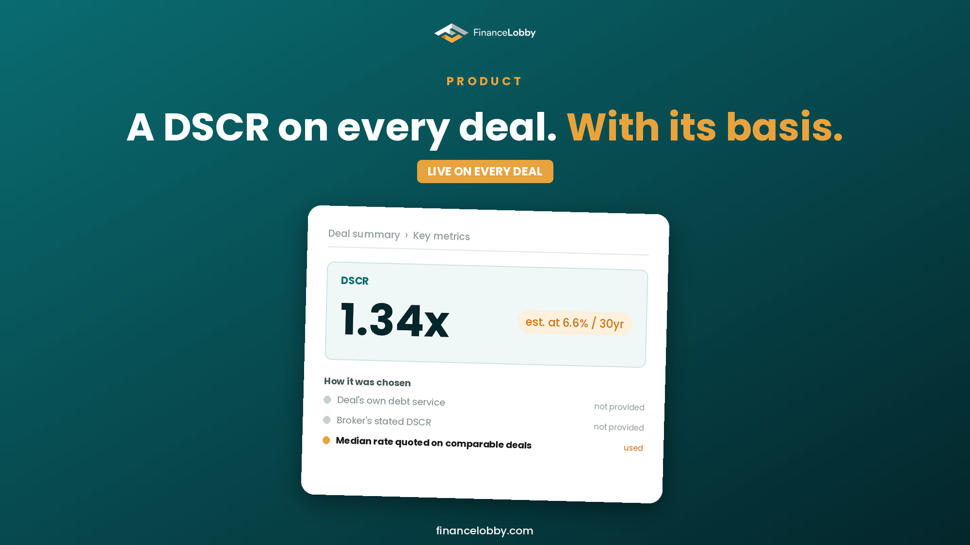 Every Deal Memo Now Shows a DSCR, and Tells the Lender Where It Came From