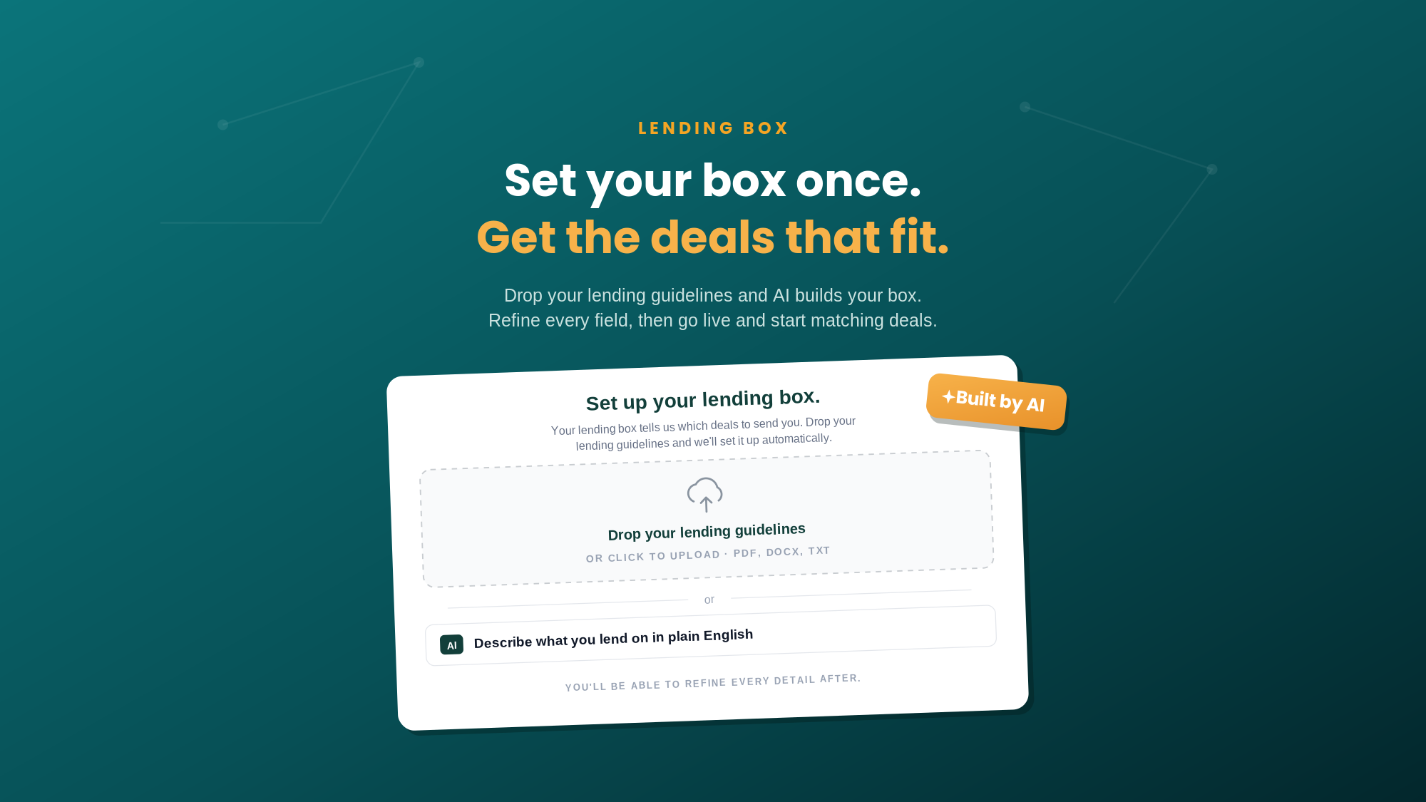 How Commercial Lenders Get Matched to Deals That Fit Their Box